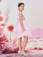 MISSORD Teen Girl Pearl Diamand Puffy Dress