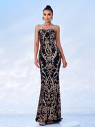 Strapless Maxi Sequin Dress FT8888