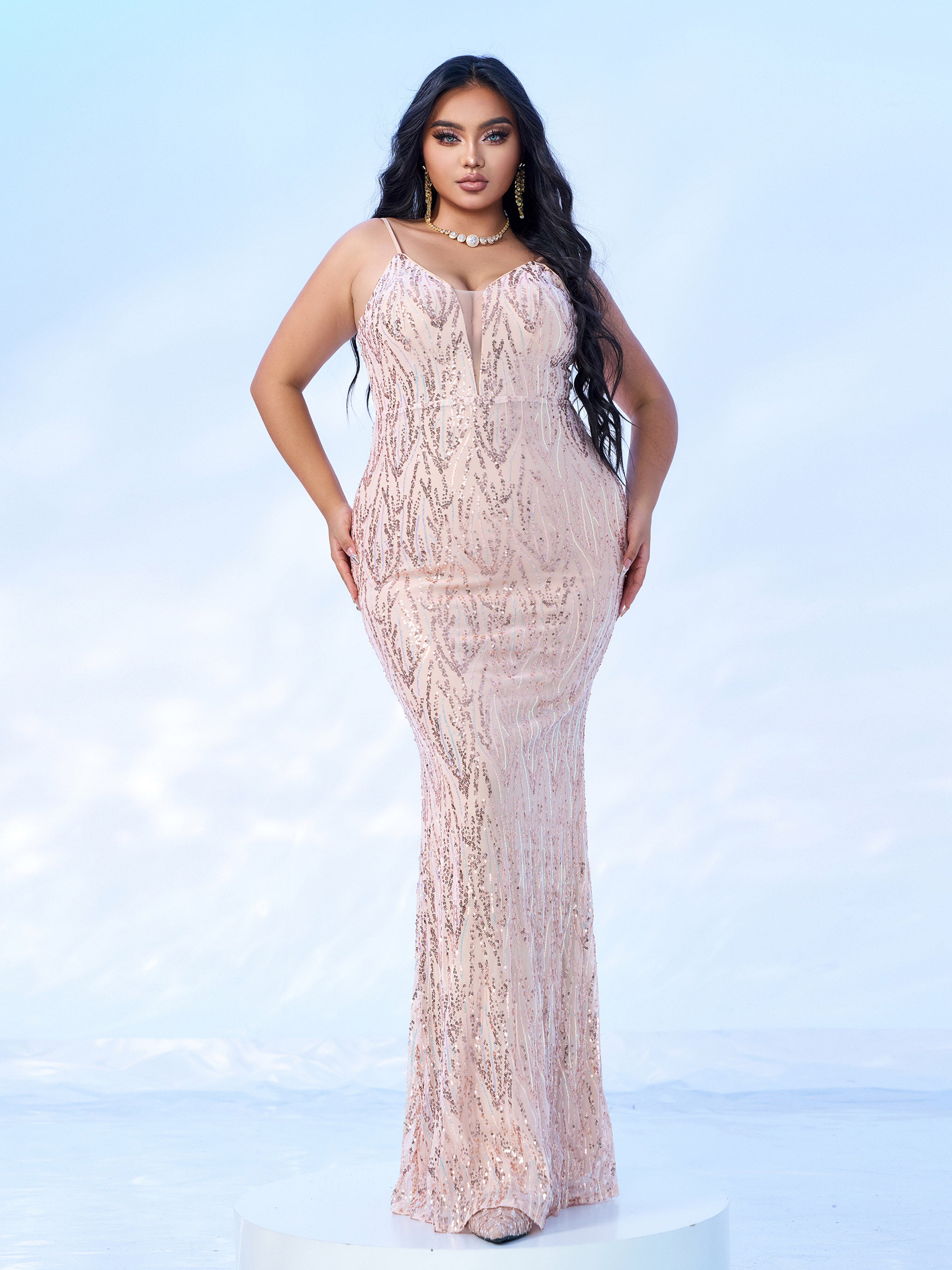 Orders gold formal plus size dresses