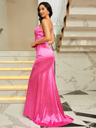 Square Neck Split Prom Dress RY40052