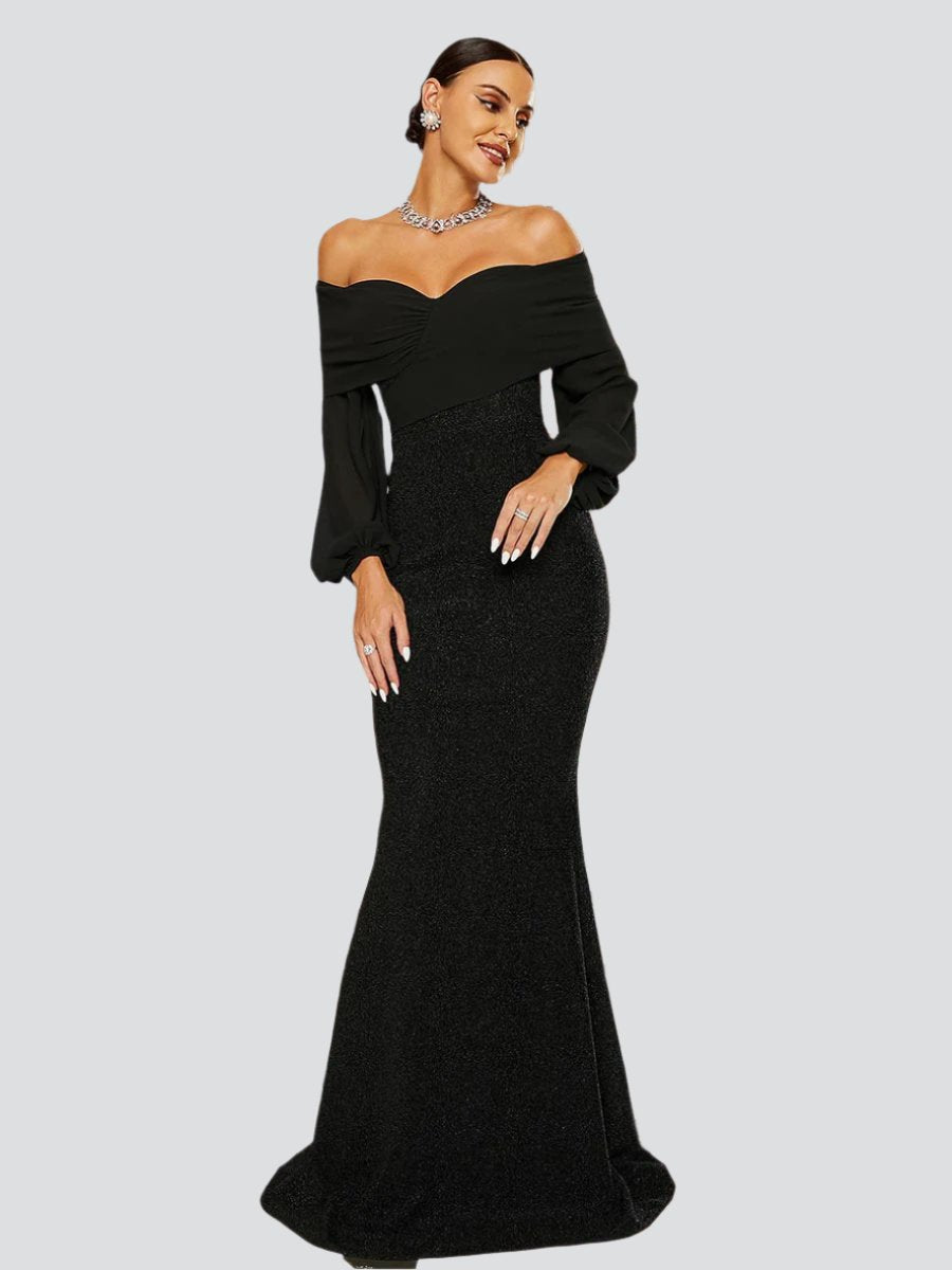 Strapless Mermaid Off Shoulder Maxi Dress RH30667