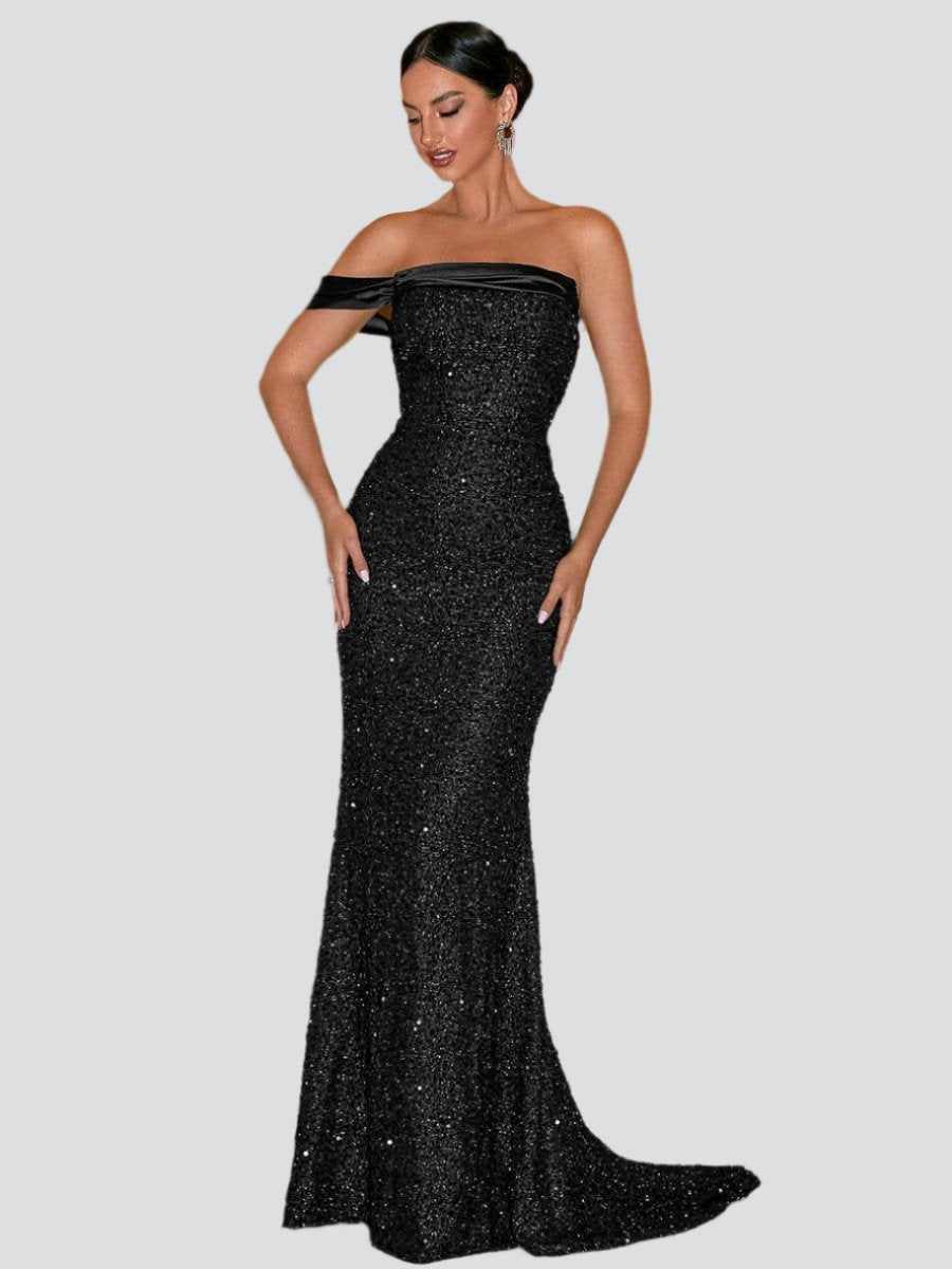 Strapless Mermaid Black Evening Dress RD50001 MISS ORD