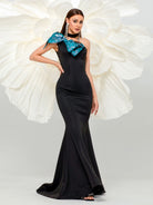 Bow One Shoulder Mermaid Formal Dress DH80108