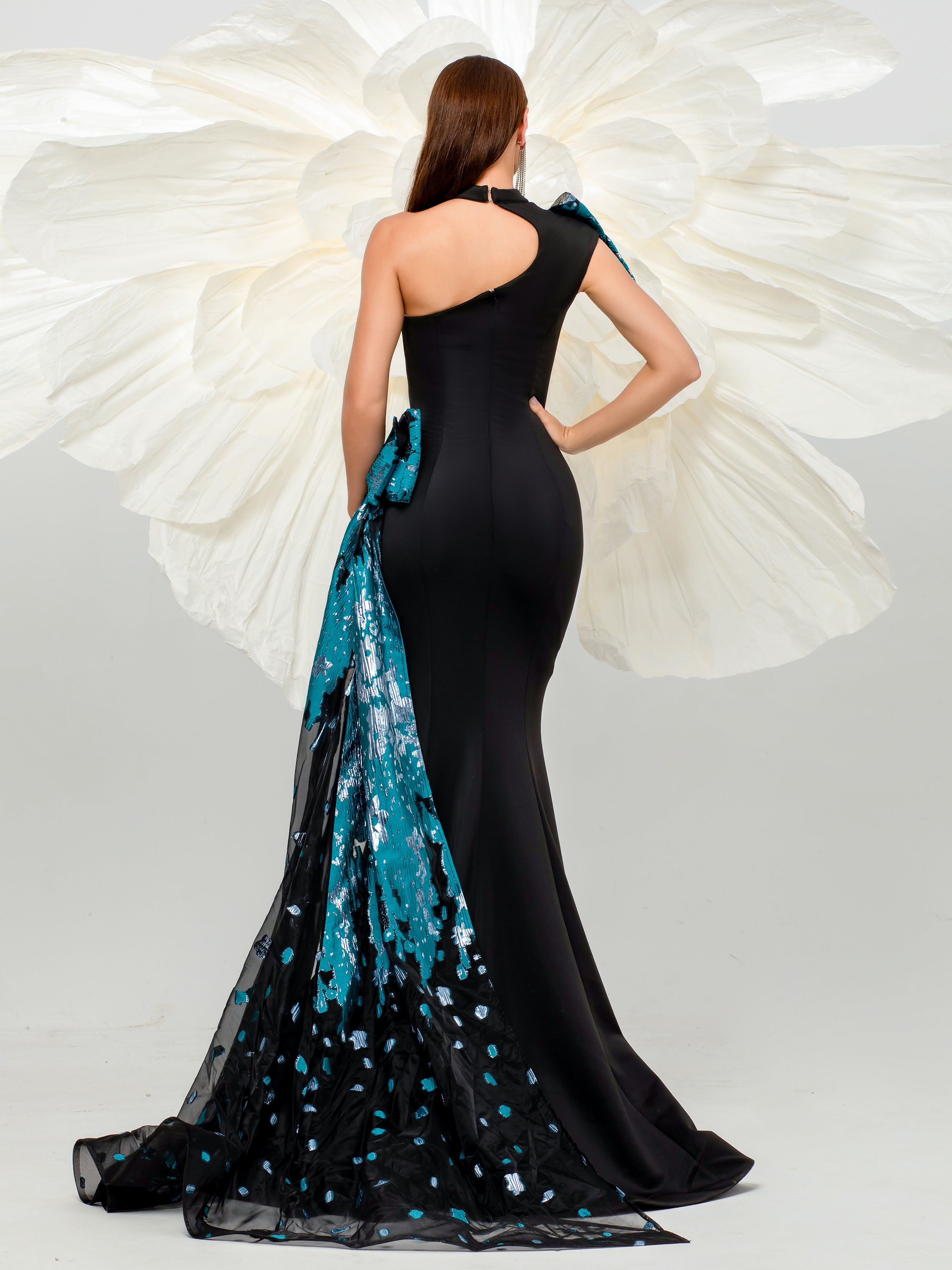 Bow One Shoulder Mermaid Formal Dress DH80108