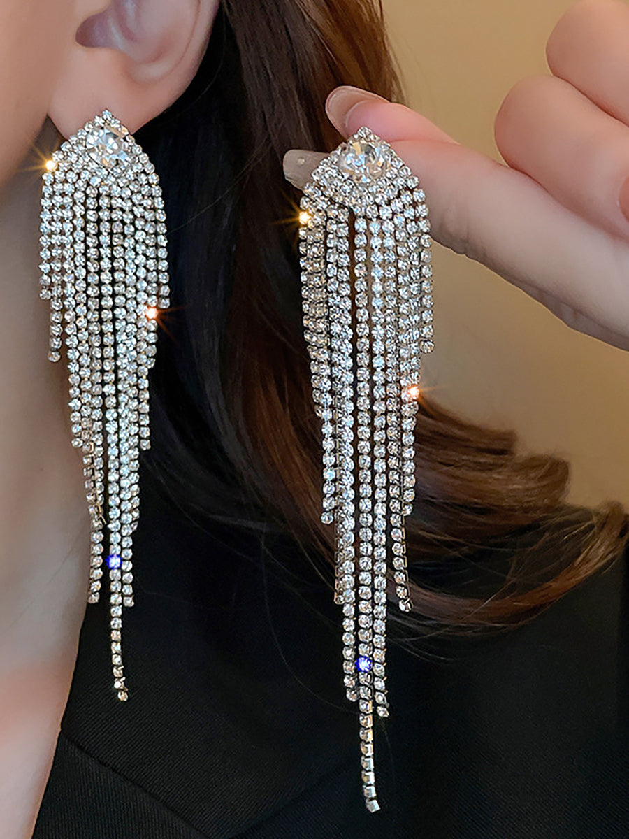 Luxury Tassel Silver Needle Earrings MSE20019