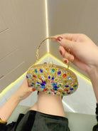 Colorful Diamond Oval Handbag