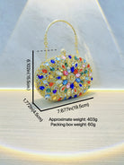 Colorful Diamond Oval Handbag