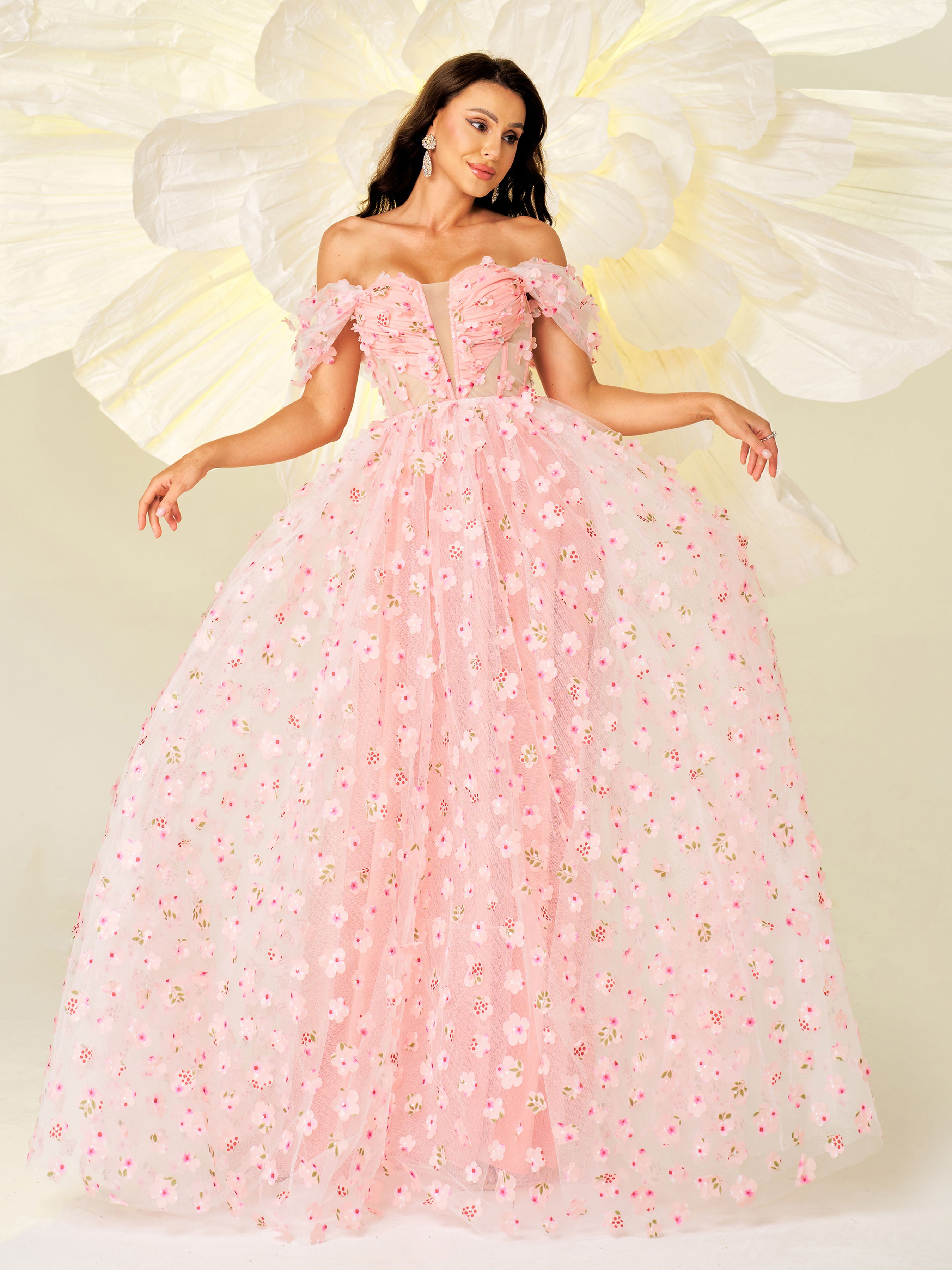 Tie Back A-line Flower Princess Dress RJ11960