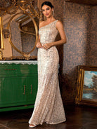 One Shoulder Sequins Maxi Prom Dress M0859 MISS ORD