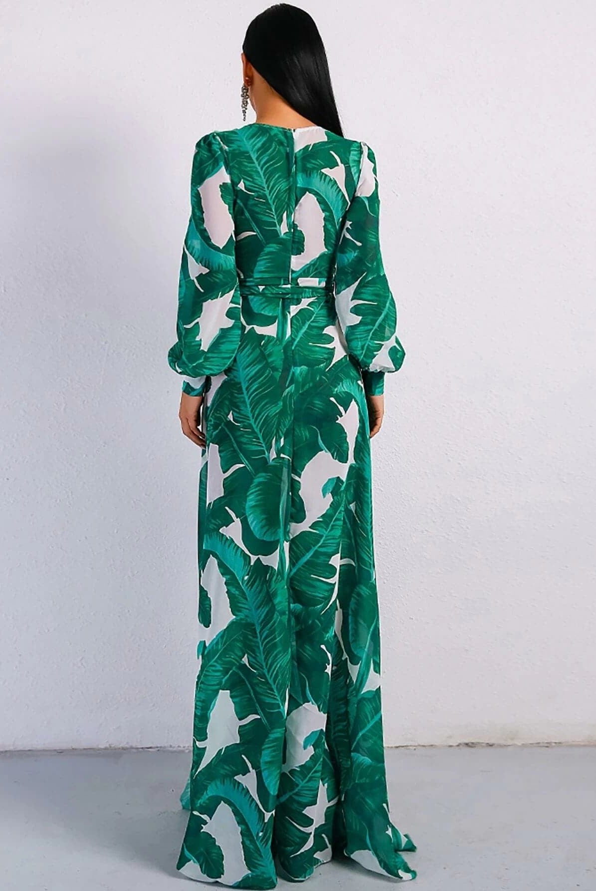 Missord Resort Greenleaf Print Maxi Dress FT9106 - MISS ORD