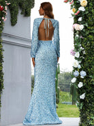 Formal Tied Backless Sequin Evening Dress XJ269 MISS ORD