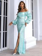 Formal Off Shoulder Sequin Prom Dress XJ492 MISS ORD