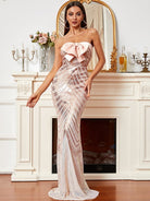 Sleeveless Mermaid Sequin Apricot Prom Dress XH2012 MISS ORD