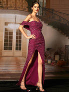 Formal Backless Strapless Sequin Pink Prom Dress XJ1947 MISS ORD