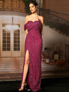 Formal Backless Strapless Sequin Pink Prom Dress XJ1947 MISS ORD