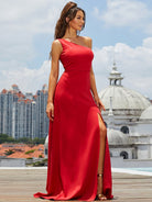 Formal One Shoulder Cutout A-Line Red Ball Gown XJ1759 MISS ORD